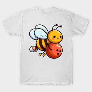 bee carrying a bowling ball in a bowling alley T-Shirt